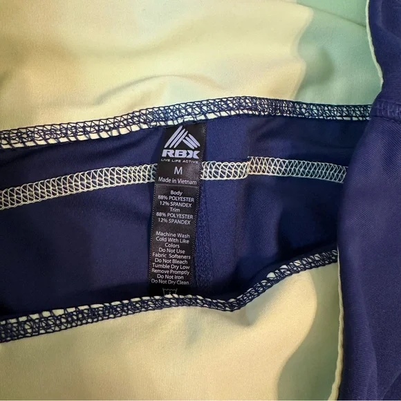 RBX Blue and Gray 3/4 Leggings - Picture 3 of 4